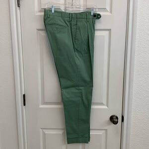 Todd Snyder Italian Stretch Cotton madison pleated pants in light cactus
